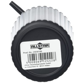 Allstar Minas Soap Dispenser, Refillable Dispenser for up to 280 ml Liquid Soap Made of Plastic, Diameter 7 x 18 cm, Black