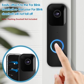 2Pcs Doorbell Backplate Set Plastic Doorbell Mounting Bracket with Screws Safe Doorbell Camera Door Mount Not Block Doorbell Sensor for Home Office Apartment Dorm OI(Black)