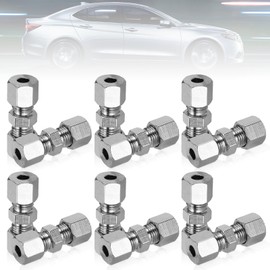 Palwin 12PCS Bremsleitungsverbinder, 4,75 mm Schneidringverschraubung, Bremsrohr Armaturen Ohne Bördeln, Verschraubungen Bremsrohr Bördel für Bremskabel Bremsleitung Ohne zu Bördeln Verbinder