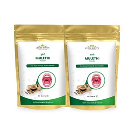 VedikRoots 100% Pure Mulethi Powder - Ayurvedic Herb for Cold, Cough & Throat Relief (200g)