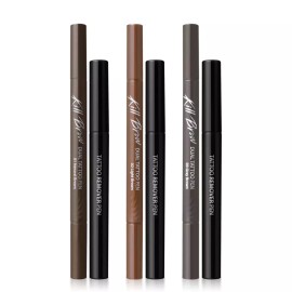 Cleo 클리오 킬 브로우 듀얼 타투 펜 기획 세트 (타투펜+리무버펜) [01 내추럴브라운] Clio Kill Brow Dual Tattoo Pen Gift Set (Tattoo Pen + Remover Pen) [01 Natural Brown]