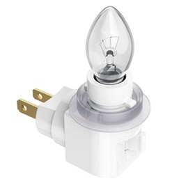 TWDRTDD Plug in Night Light, Adjustable E12 Base Socket Night Light with On/Off Switch for Making Decorative Night Lights (Glass ring,2Pin Plug, White)