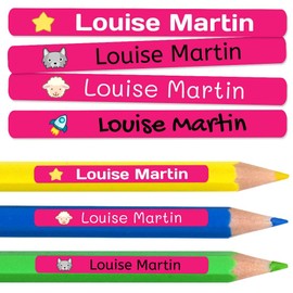 50 Customisable Mini Sticky Labels for Labelling Objects, Pens, Pencils, Dimensions: 4.2 x 0.5 cm