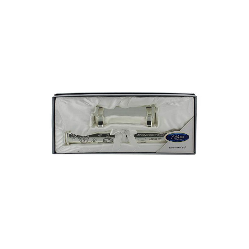 Silverplated Christening Day Certificate Holder/ New by LIME SHOP