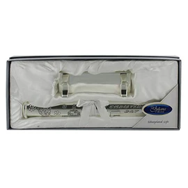 Silverplated Christening Day Certificate Holder/ New by LIME SHOP