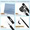 PHKERATA Wispy Lash Extension Kit Natural Lash Clusters Kit DIY