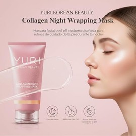 Collagen Night Wrapping Mask, Overnight Peel Off Face Mask, Hydrating Moisturizing & Restored Balance Glass Skin Sleeping Facial Mask, Skincare for Al