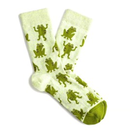 Dodo socks - Colourful Sneaker Funny Socks Made of Cotton, Funny Cool Crazy Designs with Motif, Unisex for Men and Women, Friends Birthday Gift, frogs