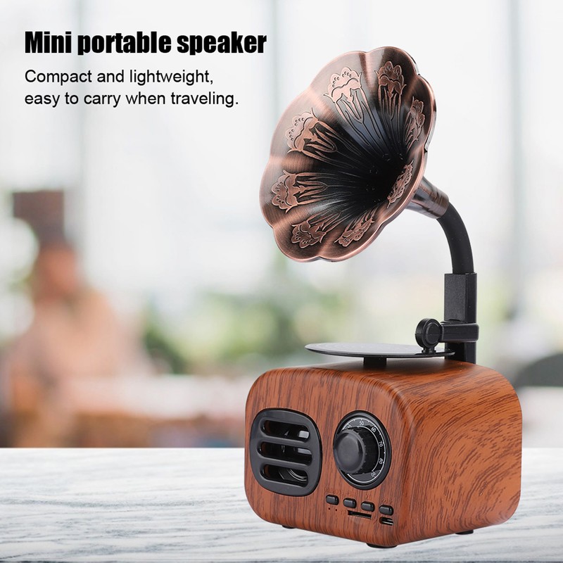 Mini Retro Bluetooth Smart Speaker Portable Loudspeaker Music Player for