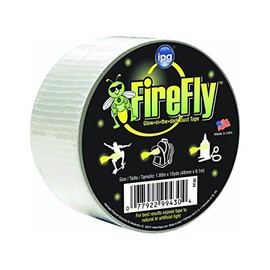 Intertape Fire Fly Glow in the Dark Duct Tape, 2" x 10 yd, Plain FF30