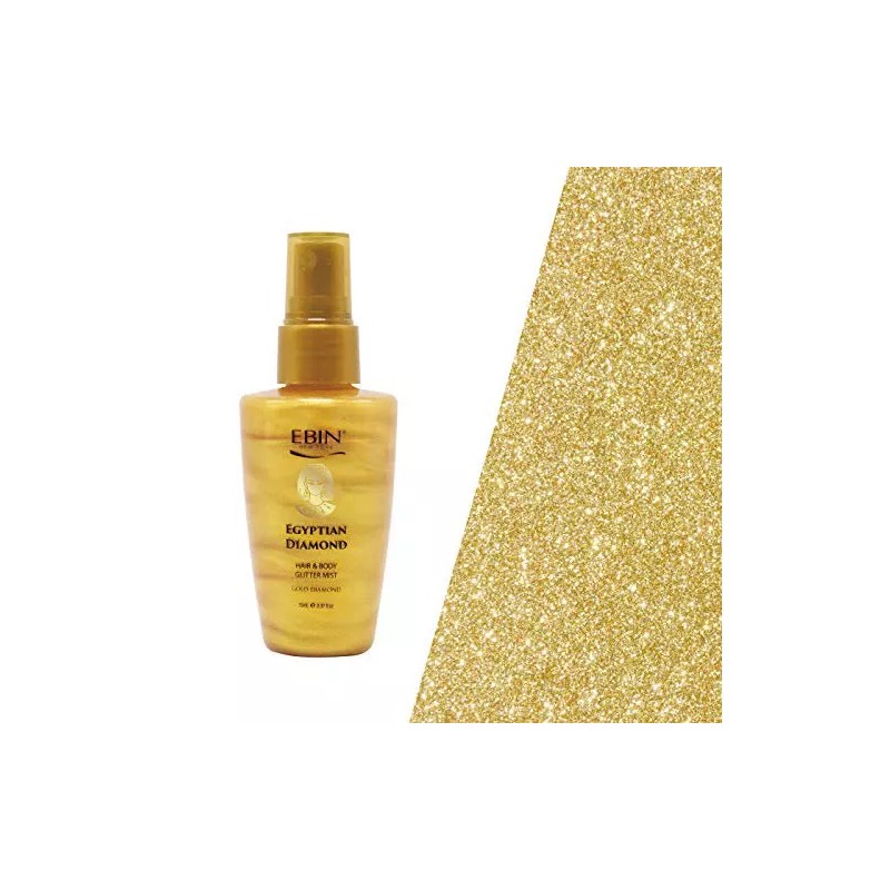 Ebin Egyptian Diamond Hair & Body Glitter Mist Spray Gold