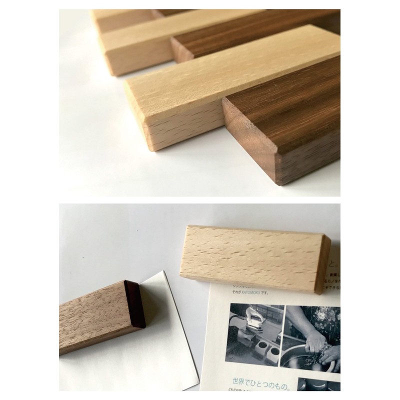 KATOMOKU Block Magnet Rectangle Km-70 Walnut Beach
