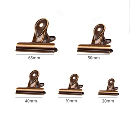 Zittop 4 Pack Metal Binder Clips, Invoice Bill Clip Utility Paper Clips for Office Home Use (Bronze, 40mm)