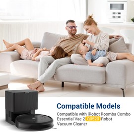 20 Pack Q0520 Replacement Parts for iRobot Roomba Vacuum 2 Essential Robot with AutoEmpty Dock, Essential Vac 2 Robot Q0520 Q052020, 2 Roller Brush, 6 Side Brushes, 6 HEPA Filters, 6 Dust Bags