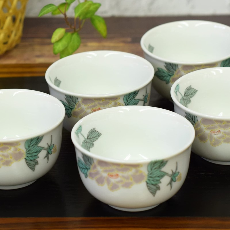 九谷焼 湯呑み 5客セット 小鳥 おしゃれ 湯呑み茶碗 来客用 高級 茶器