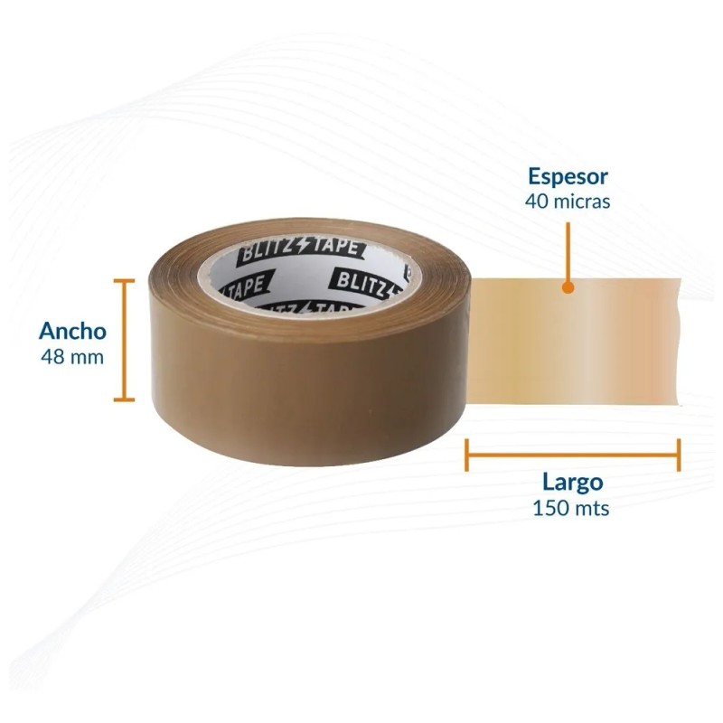 Pack X36 Cinta Adhesiva Canela Mayoreo 48x150m