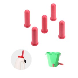 ZLXHDL 5Pcs Calf Milk Drink Nipple, 3.9Inch Rubber Replaceable Nipple Calf Feeding Nipple Animal Feeding Supplies Little Cow Calf Milk Nipple