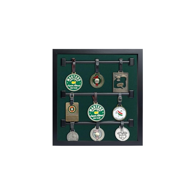 Golf Bag Tag Collection Display with Acrylic Cover | Holds