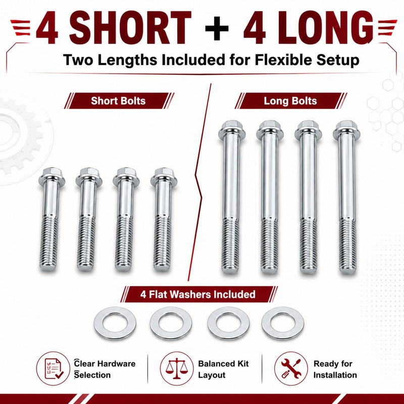 12 PCS M10-1.5 Engine Stand Bolt Kit Compatible with LS