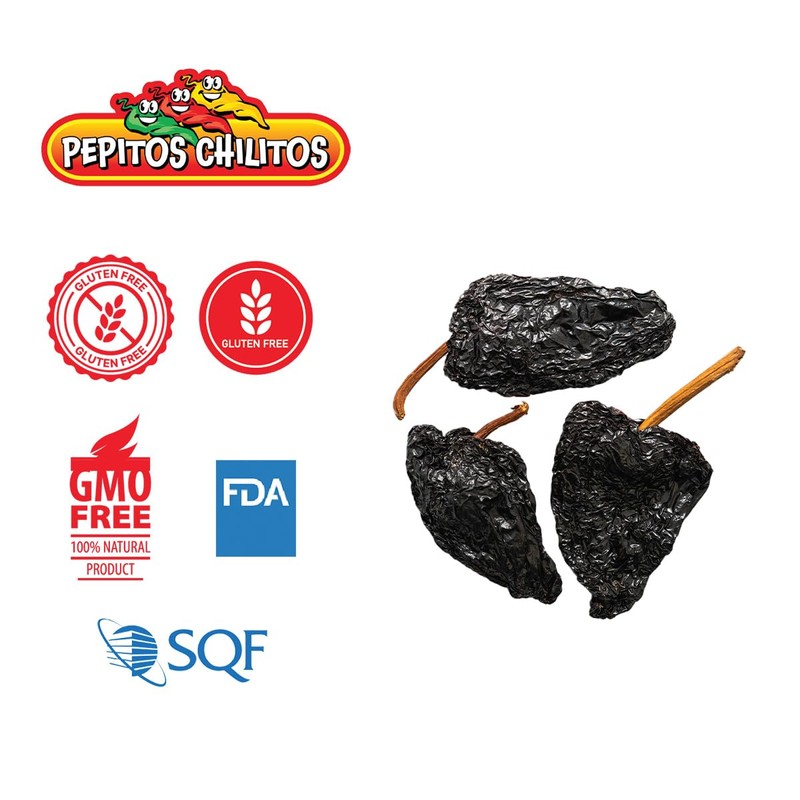 PEPITOS CHILITOS/Chile Ancho 16 oz. Resealable Bag - Natural and