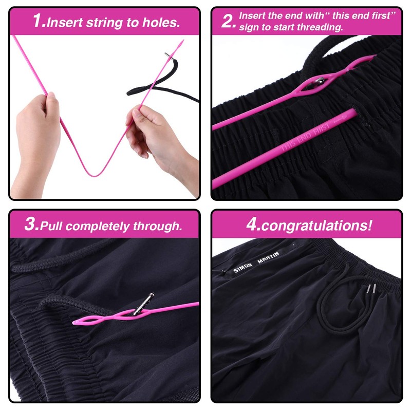 Drawstring Cords Replacement Drawstrings with Easy Threader for Sweatpants Shorts