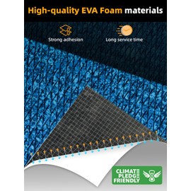 FOCEAN Boat Flooring EVA Foam Boat Decking Camo Marine Flooring Self-Adhesive Marine Mat for Motorboat RV Yacht Kayak, 94.5''x 15.7'', Camo Blue