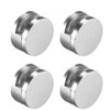 [4 Pieces] Adjustable Rimless Rectangle Glass Shelf Holder Heavy Duty