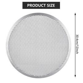 WOPPLXY 3 Pcs 12 Inch Pizza Screen, Restaurant-Grade Aluminum Alloy Pizza Baking Screen, Seamless Round Pizza Screen Non Stick Mesh Net Baking Tray Cookware Kitchen Tool For Oven, BBQ