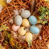 16 pcs Plastic Easter Eggs Decor,2.4in Easter Speckled Eggs for