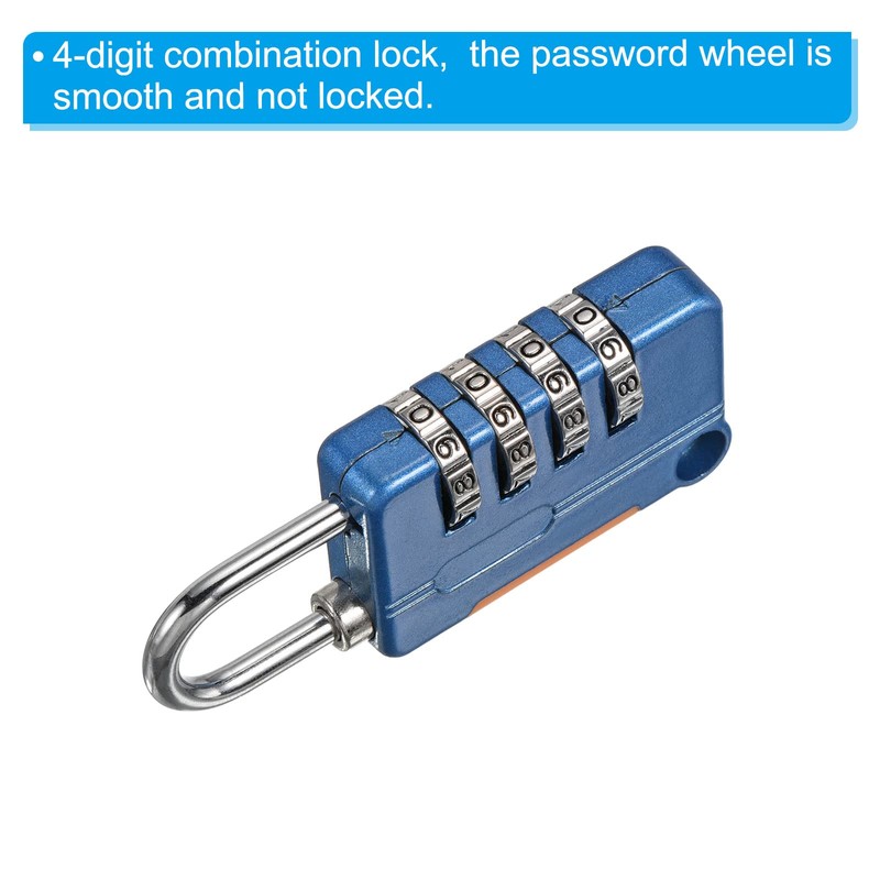 PATIKIL Security Steel Cable with 4 Digit Combination Lock, 6.5Ft
