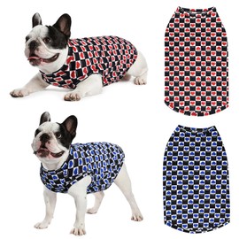 Y-blue Dog Cooling Vest, Quick Dry Dog Summer Clothes Pet Vest Puppy Shirts, Sleeveless Dogs Cooling T-Shirts for Small Medium Large (Red Heart+Blue Heart, XS)
