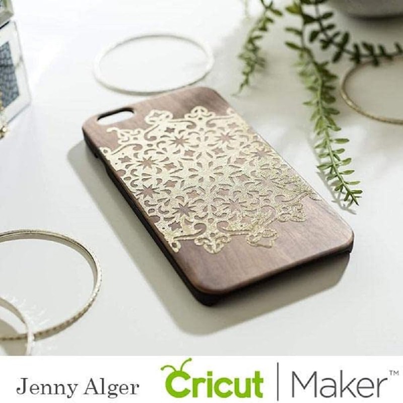 Cricut 2007741 Premium Vinyl Textured Metal - Permanent, Gold, 1.2M