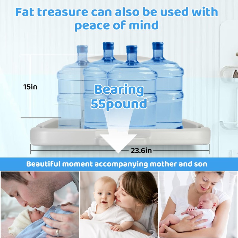 Commercial Baby Changing Station Diaper Wall Mount, Foldable Baby Change