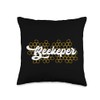 Beekeeper Honeycomb Bee Throw Pillow