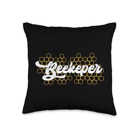 Beekeeper Honeycomb Bee Throw Pillow