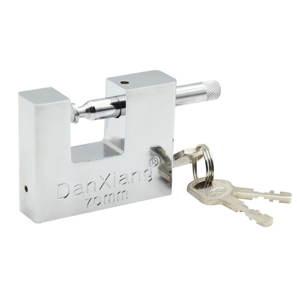 Heavy Duty 70mm Padlock with 3 Keys for Waterproof Shed,