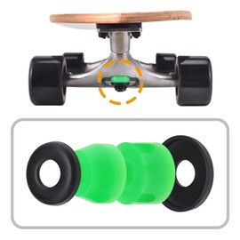 SG Store 12Pcs Long-Board Truck Bushings Rebuild Kit 90A PU Shock Absorber Mounts Shock Pads Longboards Skateboards Bridge Pads Bushings Washers Pivot Cups