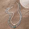 Todu Boho Seashell Beach Ocean Layered Necklace Summer Starfish Turtle