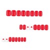 Valentine False Nails Short,White Red Short Square Press on Nails