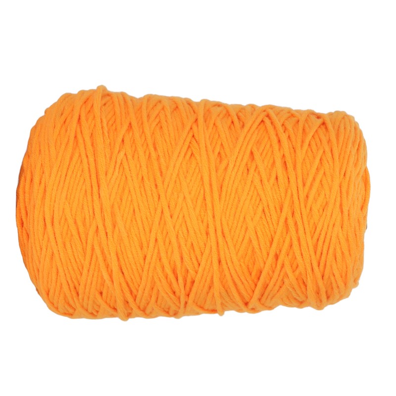 Tufting Yarn Orange 437yd Long 0.2in Wide Shrink Resistant Cotton