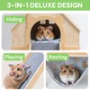 LUCKYBOPAN Guinea Pig Hideout- Wooden Guinea Pig Toys with Stairs
