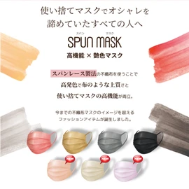 iSDG Dotcom Spunlace Non-woven Fabric Color Mask, Individually Packaged, Black, 40 Pieces
