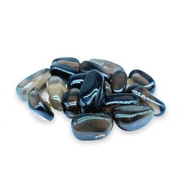 TENET - Pack of 5 Cut Natural Stone Tumbled Stones for Healing Stone Therapy, Reiki and Meditation - 20-25 mm (Smoky Quartz)