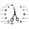 YSCARE Beard Scissors Hair Scissors Mustache Scissors Premium Hairdressing Scissors