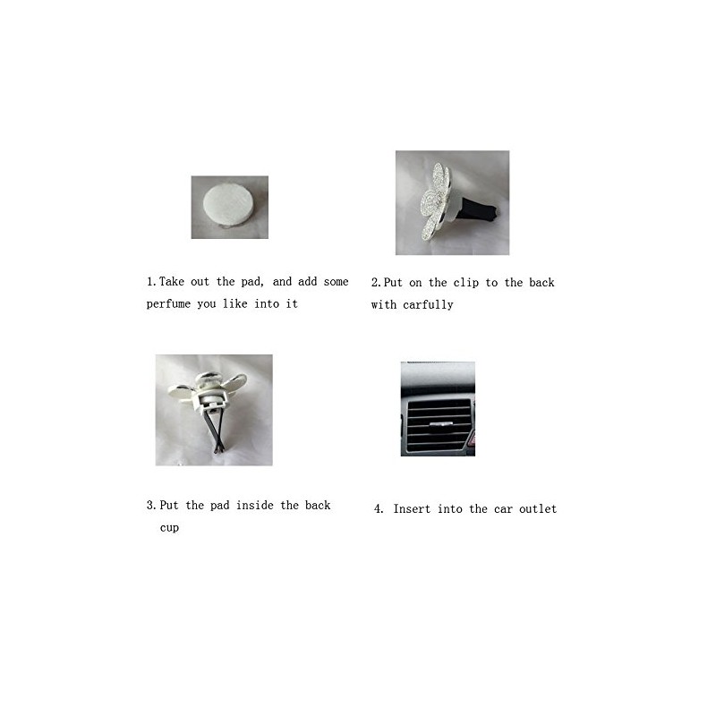 Bestbling Crystal Bling Sparking Car Fragrance Flower Car Diffusser Air
