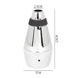 Musical Instrument Silencer Mute Reducer ABS Fully Sealed Silencer Anti-Jamming Instrument Mute Brass Instrument Accessories Suitable for Home Practice Instrument Reducer (Silver)