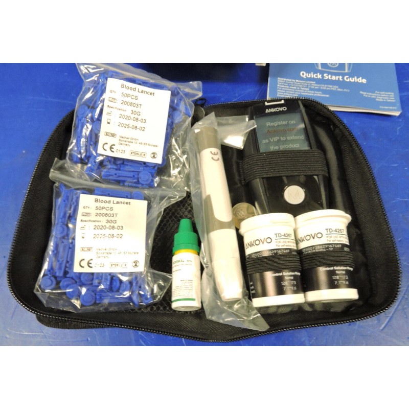 NEW Ankovo TD-4267 Blood Glucose Monitor / 100 Strips 100