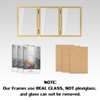 3 Picture Frame 4x6 Golden Triple Hinged MDF Wood with