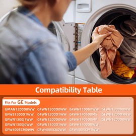 Washer Door Boot Seal/Gasket + Spring Expansion Tool Fit for GE GFWH1200D0WW GFWH1200D1WW GFWS1500D1WW GFWN1300J0WW GFW400SCM0WW GFWH1400D0WW GFWH1405D0MP GFW400SCM1WW GFWH1300D0WW GFWN1100D0WW