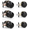 KNOBWELL 3 Pack Keyed Alike Entry Door Knobs and Single